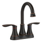 GELE Bathroom Faucet Oil Rubbed Bronze with Pop-up Drain & Supply Hoses 2-Handle 360 Degree High Arc Swivel Spout Centerset 4 Inch Vanity Sink Faucet 4011B-ORB