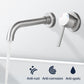 GELE Wall Mount Bathtub Faucet Brushed Nickel 360 Degree Bathroom Wall Mounted Tub Faucets with Brass Rough in Valve High Flow Tub Filler Extra Long Spout Reach