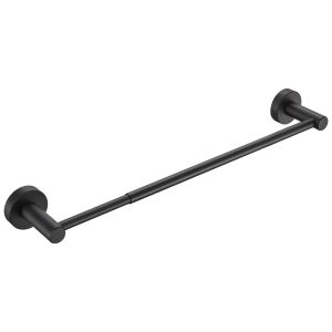 16-27 in Adjustable Expandable Towel Bar for Bathroom Kitchen Thicken Space Aluminum Wall Mount Matte Black